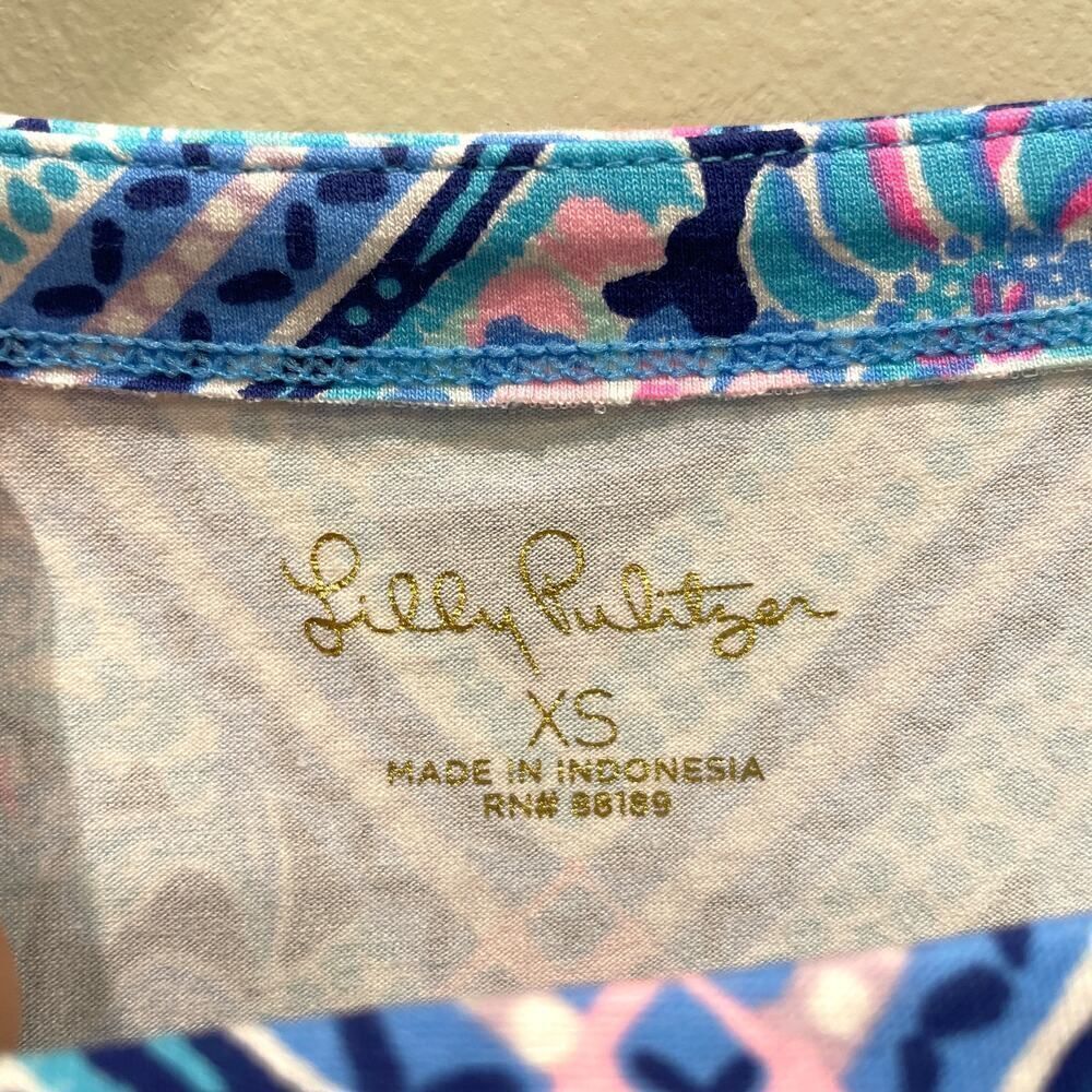 NWT Lilly Pulitzer UPF 50+ Sophie Dress Zanzibar Blue - Size: XS - Picture 5 of 9